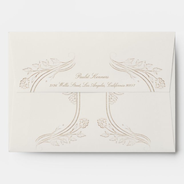 Heirloom Rococo Bridal Shower Envelope (Back (Top Flap))