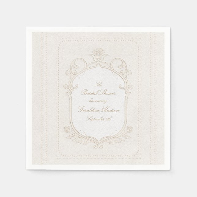 Heirloom Rococo Bridal Shower Napkins (Front)