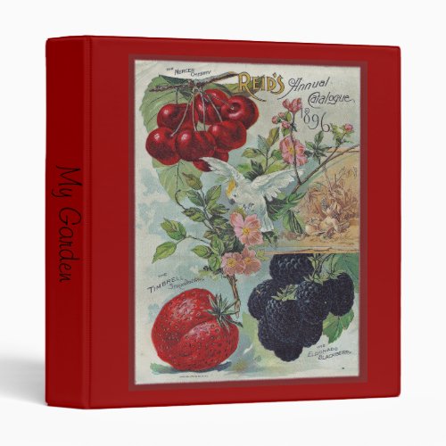 heirloom seed catalog cover 3 ring binder