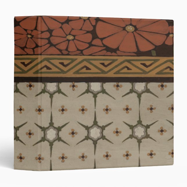Heirloom Textile with Decorative Patterns Binder (Front/Spine)