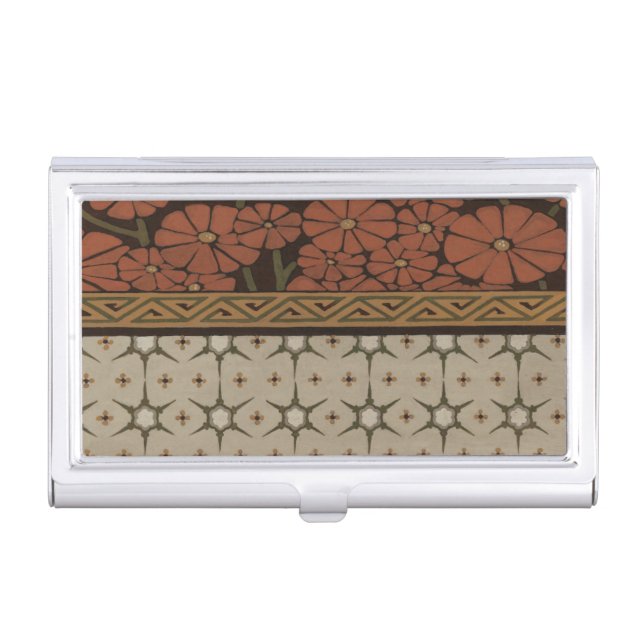 Heirloom Textile with Decorative Patterns Business Card Case (Front)