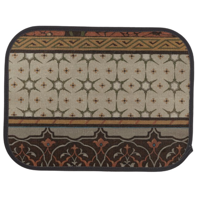 Heirloom Textile with Decorative Patterns Car Mat (Rear)