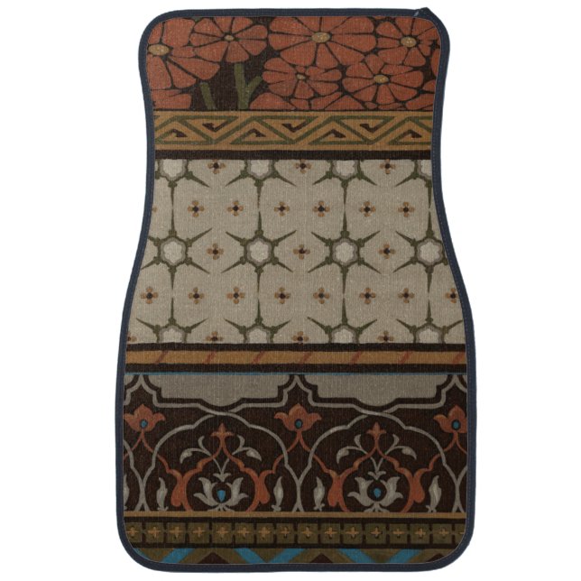 Heirloom Textile with Decorative Patterns Car Mat (Front)