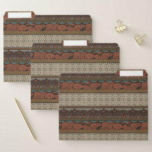 Heirloom Textile with Decorative Patterns File Folder