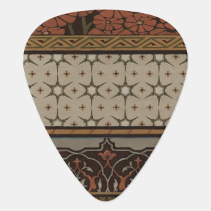 Heirloom Textile with Decorative Patterns Guitar Pick