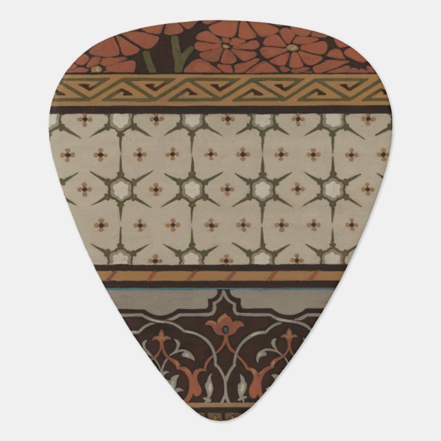 Heirloom Textile with Decorative Patterns Guitar Pick (Front)