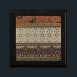 Heirloom Textile with Decorative Patterns Keepsake Box<br><div class="desc">Print of a decorative heirloom textile by June Erica Vess. Features floral patterns on a tan background. If you like earth tones and flowers this is the purchase for you!</div>
