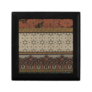 Heirloom Textile with Decorative Patterns Keepsake Box