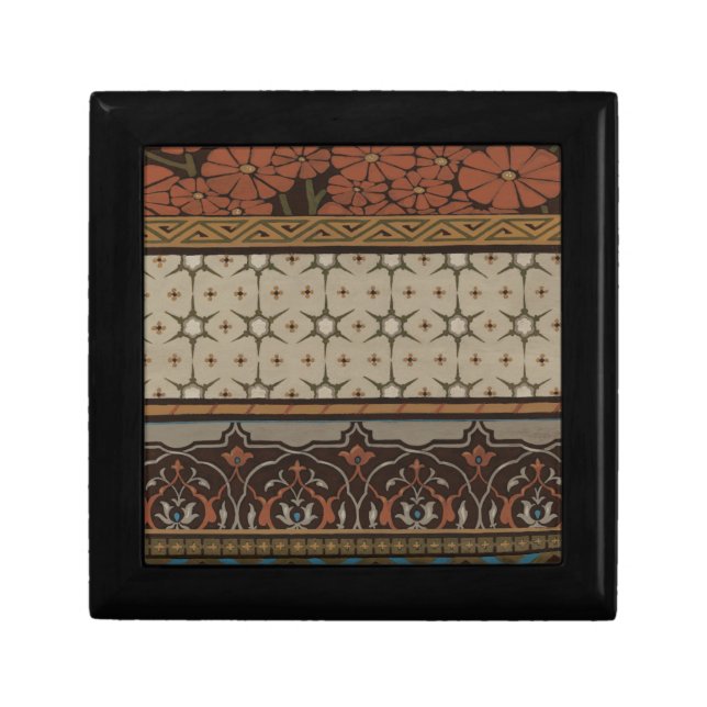 Heirloom Textile with Decorative Patterns Keepsake Box (Front)