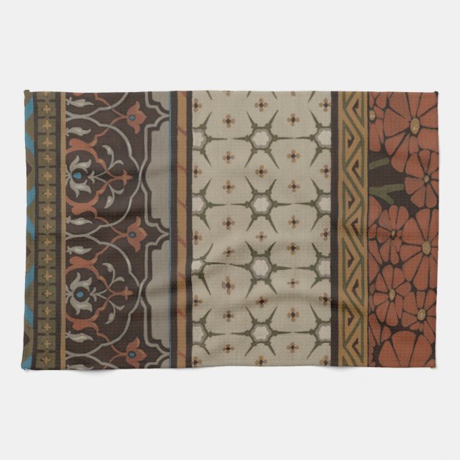 Heirloom Textile with Decorative Patterns Kitchen Towel (Horizontal)