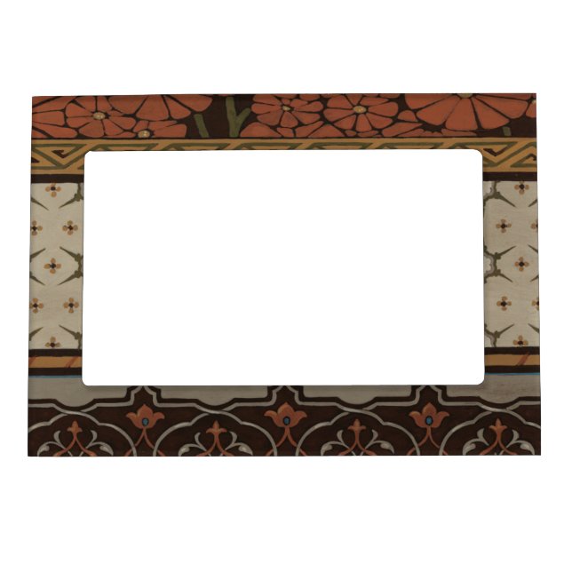 Heirloom Textile with Decorative Patterns Magnetic Photo Frame (Front)