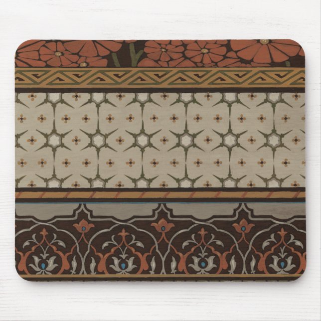 Heirloom Textile with Decorative Patterns Mouse Pad (Front)