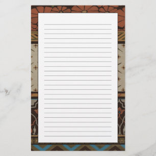 Heirloom Textile with Decorative Patterns Stationery
