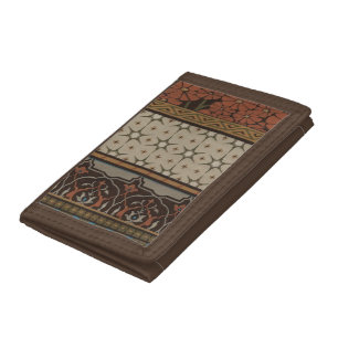 Heirloom Textile with Decorative Patterns Tri-fold Wallet