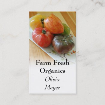 Heirloom Tomatoes Business Cards by CindyBeePhotography at Zazzle