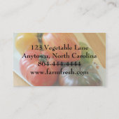 Heirloom Tomatoes Business Cards (Back)