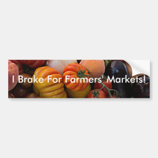 Heirloom Tomatoes I Brake for Farmers' Markets Bumper Sticker