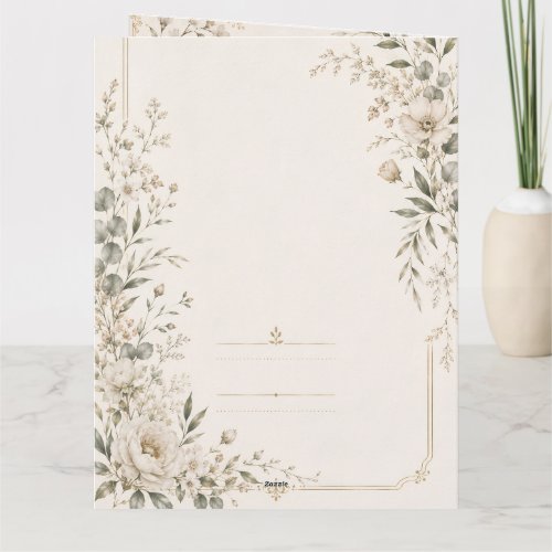 Heirloom Wedding Invitation with Refined Botanical