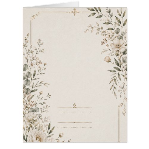 Heirloom Wedding Invitation with Refined Botanical