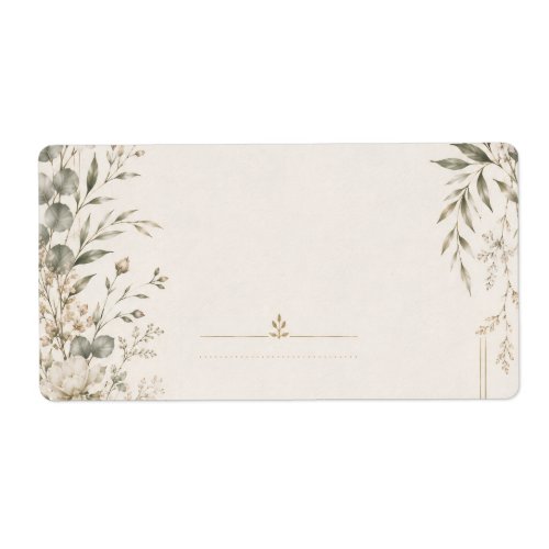 Heirloom Wedding Invitation with Refined Botanical Label