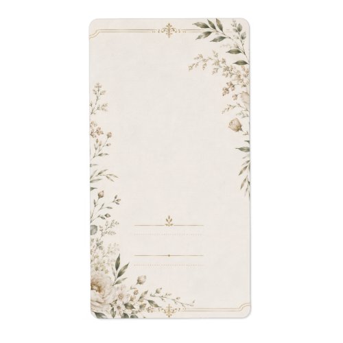 Heirloom Wedding Invitation with Refined Botanical Label