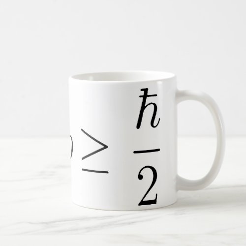 Heisenberg uncertainty principle 2 coffee mug