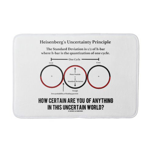 Heisenbergs Uncertainty Principle Physics Humor Bath Mat