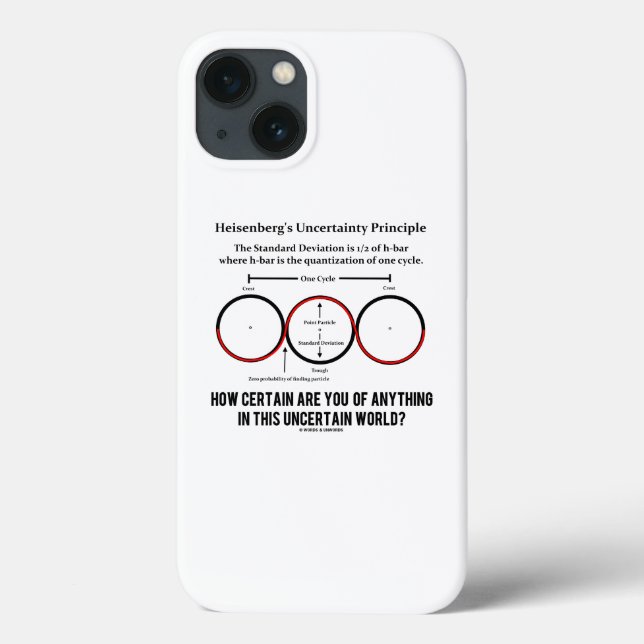 Heisenberg's Uncertainty Principle Physics Humor Case-Mate iPhone Case (Back)