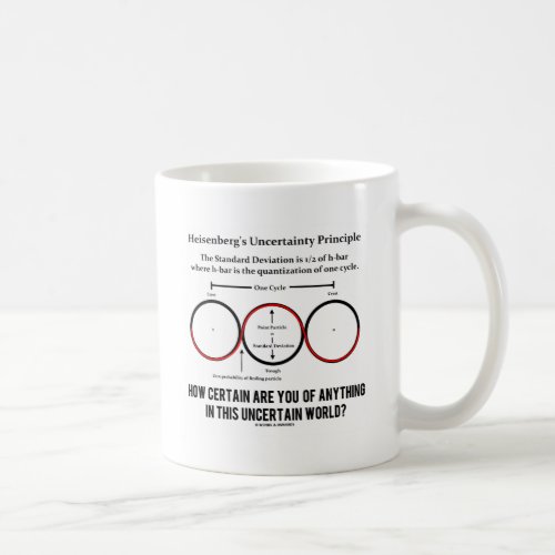 Heisenbergs Uncertainty Principle Physics Humor Coffee Mug