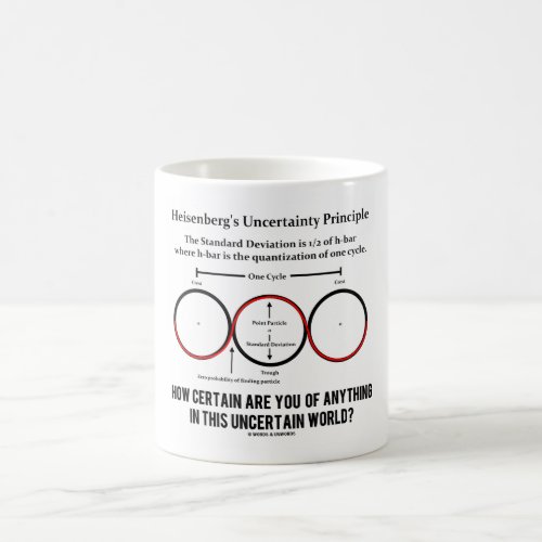 Heisenbergs Uncertainty Principle Physics Humor Coffee Mug
