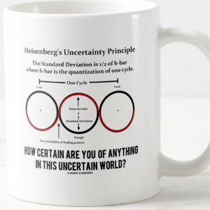 Heisenberg's Uncertainty Principle Physics Humor Coffee Mug