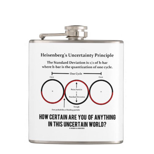 Heisenbergs Uncertainty Principle Physics Humor Flask