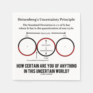 Heisenberg's Uncertainty Principle Physics Humor Paper Napkins