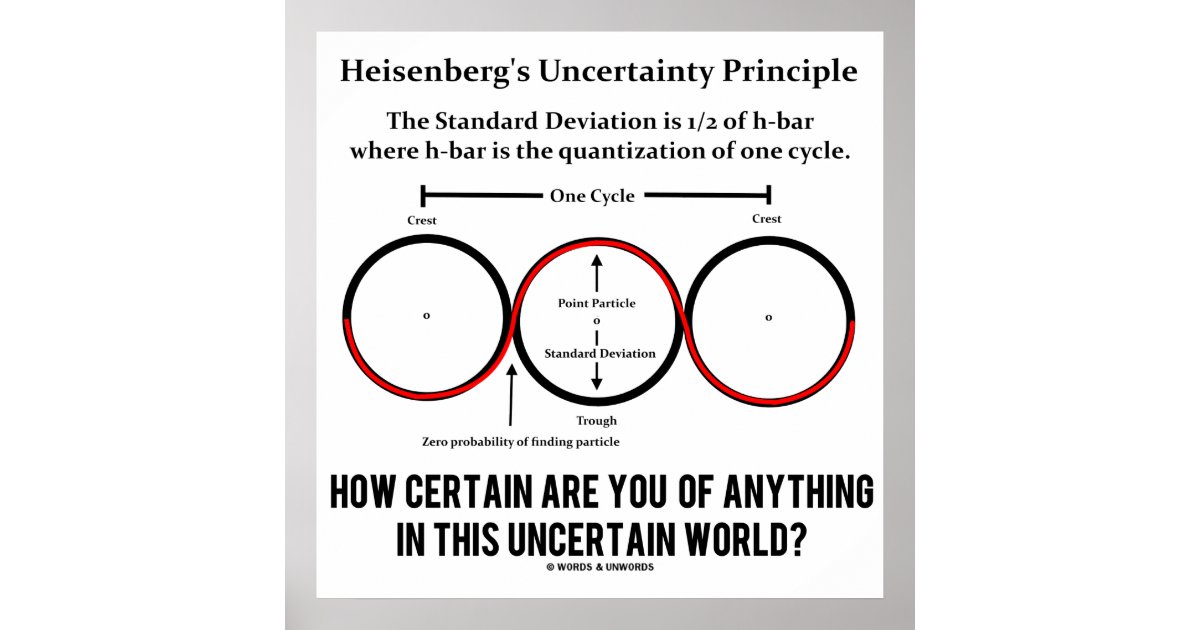 Heisenberg's Uncertainty Principle Physics Humor Poster Zazzle