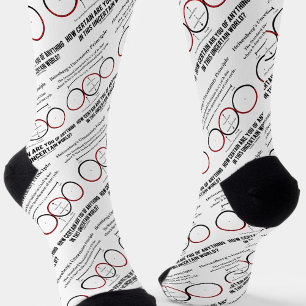 Heisenberg's Uncertainty Principle Physics Humor Socks
