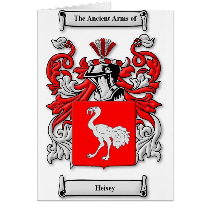 Heisey Coat of Arms Card