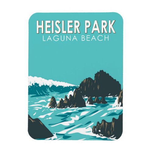 Heisler Park California Travel Art Vintage Magnet