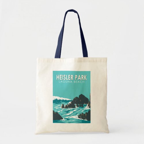 Heisler Park California Travel Art Vintage Tote Bag