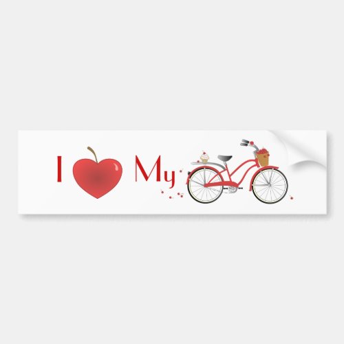 Heitres KirschFahrrad Bumper Sticker