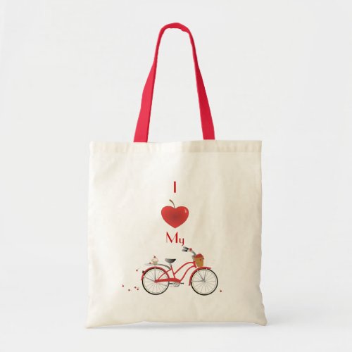 Heitres KirschFahrrad Tote Bag