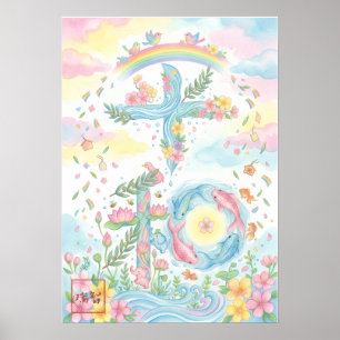 Heiwa: Elegant Calligraphy "Peace" Art260010018 Poster