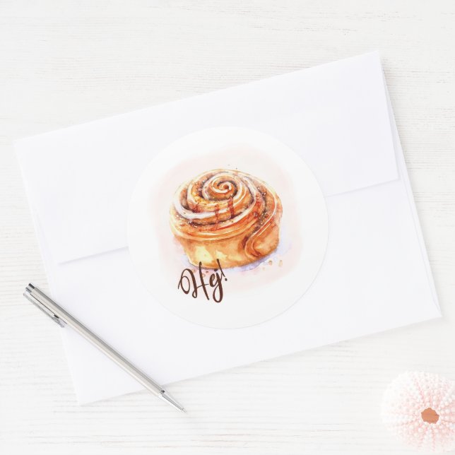 Hej! Kanelbullar Fika Sticker (Envelope)