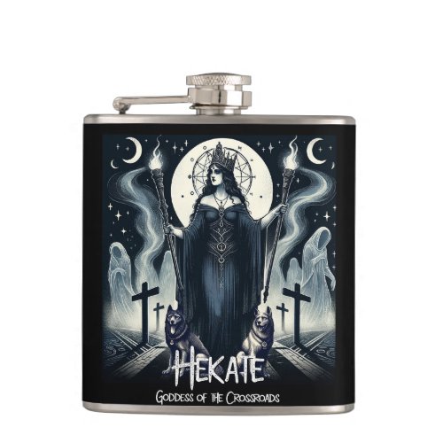 Hekate Goddess of the Crossroads Ghostly Spirits Flask