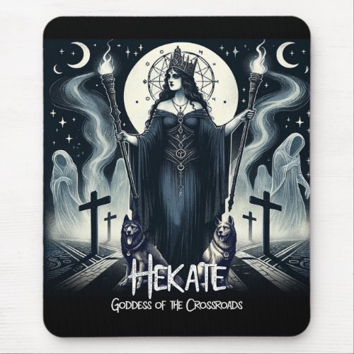 Hekate Goddess of the Crossroads Ghostly Spirits Mouse Pad