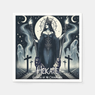Hekate Goddess of the Crossroads Ghostly Spirits Napkins