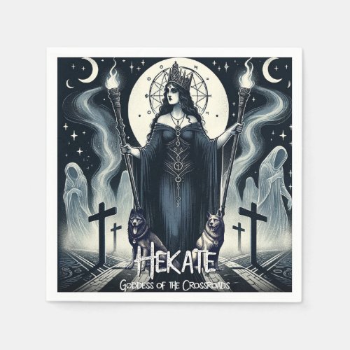 Hekate Goddess of the Crossroads Ghostly Spirits Napkins