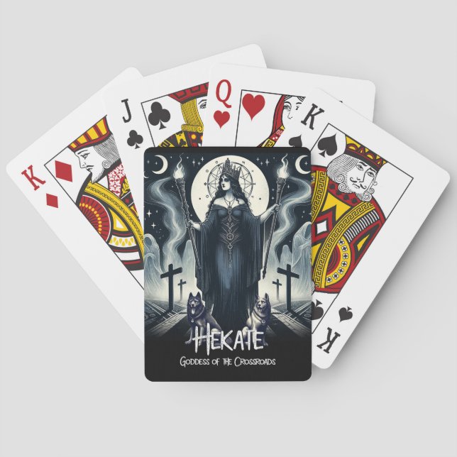 Hekate Goddess of the Crossroads Ghostly Spirits Poker Cards (Back)