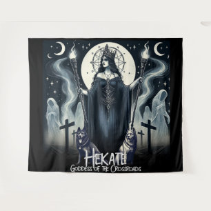 Hekate Goddess of the Crossroads Ghostly Spirits Tapestry