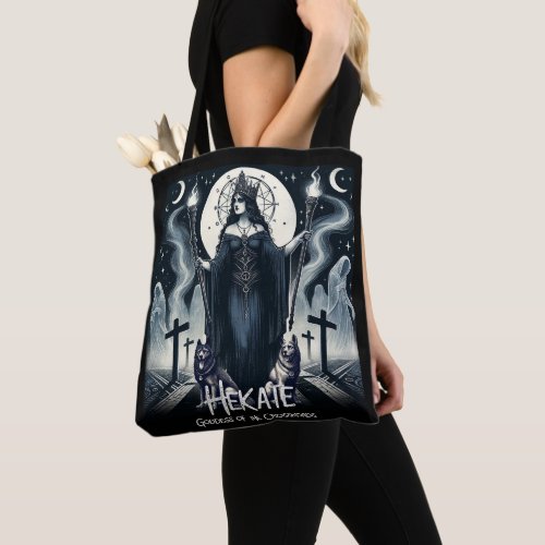 Hekate Goddess of the Crossroads Ghostly Spirits Tote Bag