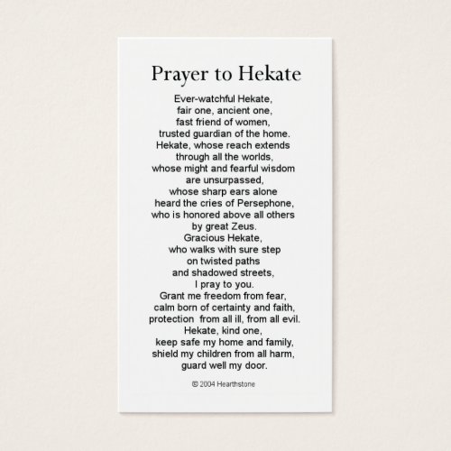 Hekate Prayer Card